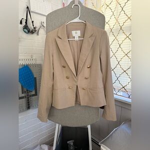 House of Harlow 1960 Tan Blazer with Gold Buttons